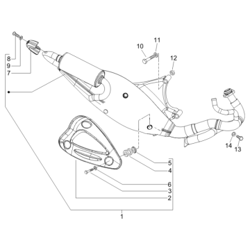 Scarico Gilera Runner 50 SP 50 2 tempi LC 2010-2017