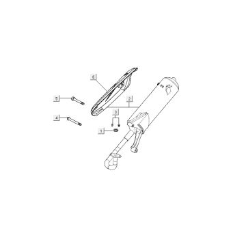 Scarico nero Kymco Agility 12' 4 tempi