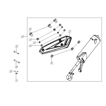 Scarico Kymco Agility RS 4 tempi bianco 11