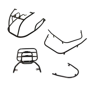 Set paramotore e barra decorativa China LX/AGM VX/S/BTC Riva nero lucido DMP in 4 pezzi