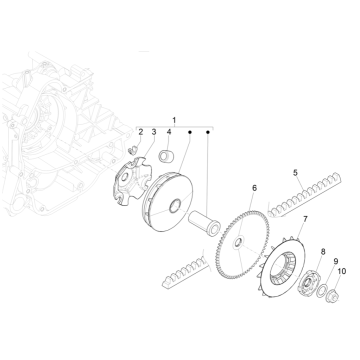 Variatore - Cinghia trapezoidale Vespa Sprint 50 4 tempi IGET 3V Euro 5