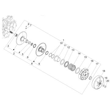 Frizione Vespa GTS 125 4 tempi ABS Euro 5 2021