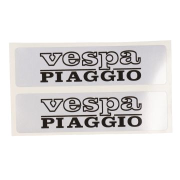 Adesivo con scritta (Vespa Piaggio) grigio-nero MKX