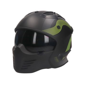 Casco Vito Bruzano nero/fluor
