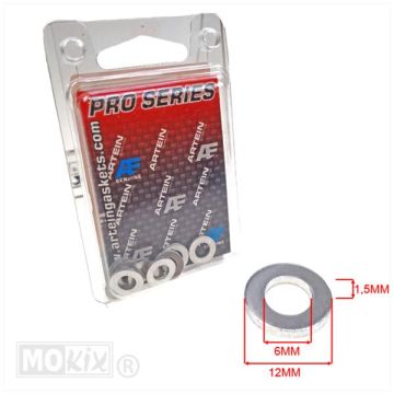 Anello in alluminio Artein serie pro 6x12x1,5 10 pezzi