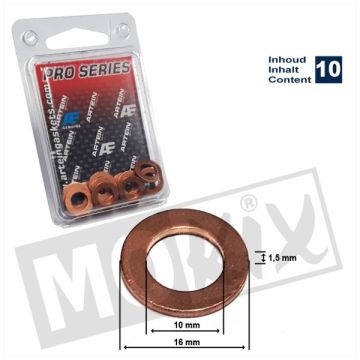 Anello in rame 10x16x1,5 Artein serie Pro 10 pezzi