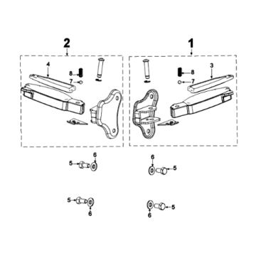 Voetsteun Peugeot Django 125 Allure E3 2014-2017