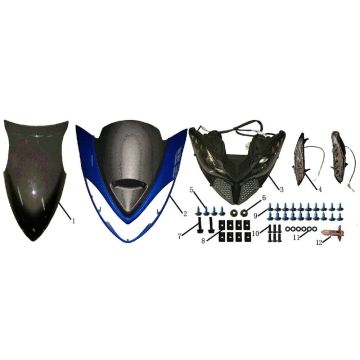 Coperchio anteriore - Indicatori anteriori China Touring blu