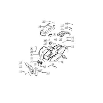 Coperchio anteriore Kymco MXU 150