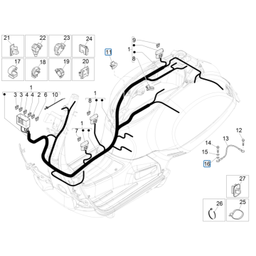 Cablaggio Vespa GTS 125 ie ABS Euro 5 2021