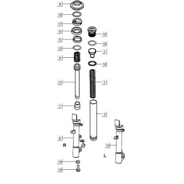 Ricambi forcella anteriore Kymco GTI 300i