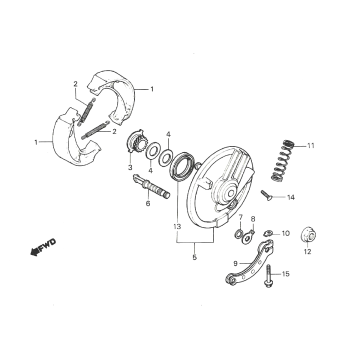 Freno anteriore - Ceppi freno Honda MTX 50