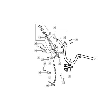 Cilindro del freno - Leva del freno - Tubo del freno Kymco Grand Dink 2-stroke Silver