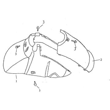 Parafango anteriore Lintex Retro HT50QT-29 crema caffè