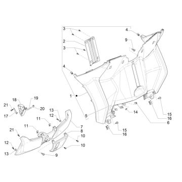 Paragambe Piaggio MP3 300 ie LT Business - Sport (con e senza ABS) 2016-2018