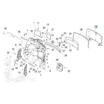 Controscudo Vespa GTS 125 ie ABS Euro 5 2021
