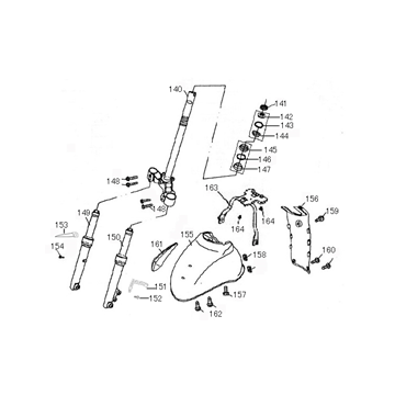 Forcella anteriore - Cuffia - Parafango anteriore Znen Snail blue