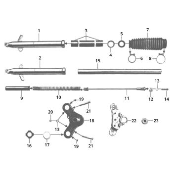 Forcella anteriore Zundapp C50 Sport 517-21LA