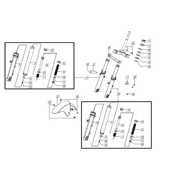 Forcella anteriore - Cuffie Agility CITY 16 125