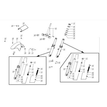 Forcella anteriore - Cuffia Kymco Agility City 16 200i