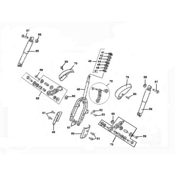 Forcella anteriore - Cuffie Rover Classic a 4 tempi
