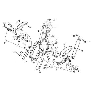 Forcella anteriore - Cuffie Turbho RG50 crema