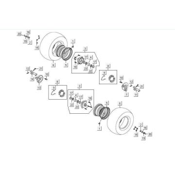 Ruota anteriore Kymco Maxxer 90 nera