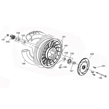 Ruota anteriore BTC Riva 125 argento