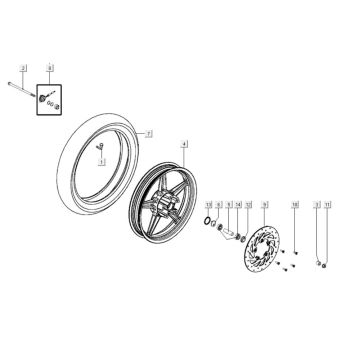 Ruota anteriore Kymco Agility City 16 200i