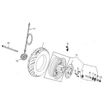 Ruota anteriore Lintex Retro HT50QT-29 crema caffè