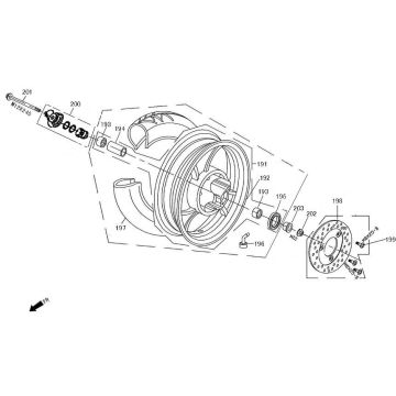 Ruota anteriore Neco Borsalino Oro nera