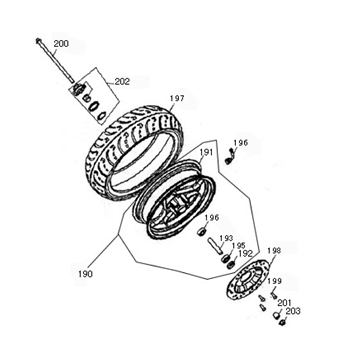 Ruota anteriore Znen Snail blu