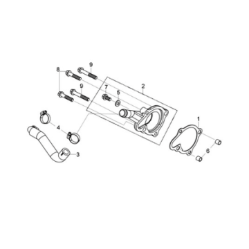 Water pump cover Sym Joymax Z 125 E4