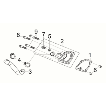 Water pump cover Sym Joymax Z 125i E5 2022