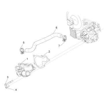 Pompa Acqua Piaggio MP3 350 Maxi Sport ABS Euro 4 2018-2020