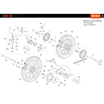 Ruota anteriore - Ruota posteriore Rieju MRT enduro nero 2010 2 tempi