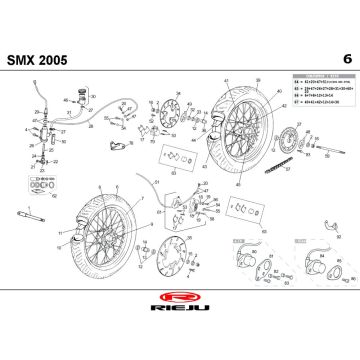 Ruote Rieju SMX rosse 2006 a 2 tempi
