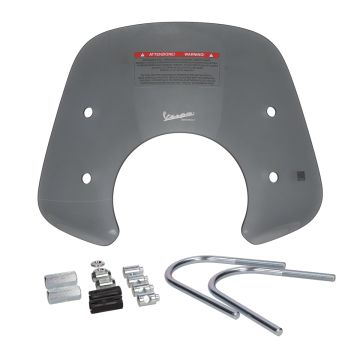 Parabrezza a bassa emissione di fumo Vespa GTS/Super/ABS HPE Euro4/5 125i-300i 2016/<-10-2022 originale 1B007200