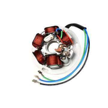 Accensione a piastra base originale BGM (accensione a punto di contatto, 3 cavi, 12V, AC) Vespa PX P125X, P150X, versione italiana senza batteria, con sistema di lampeggiamento a 4 vie