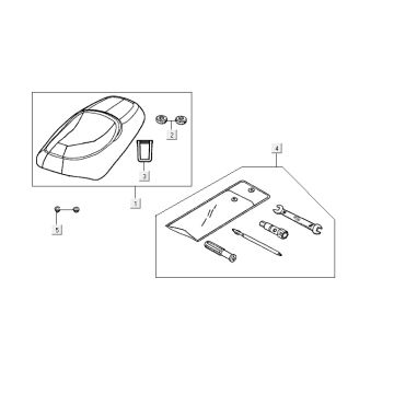 Sella Kymco Yup 50 2 tempi AC classic verde