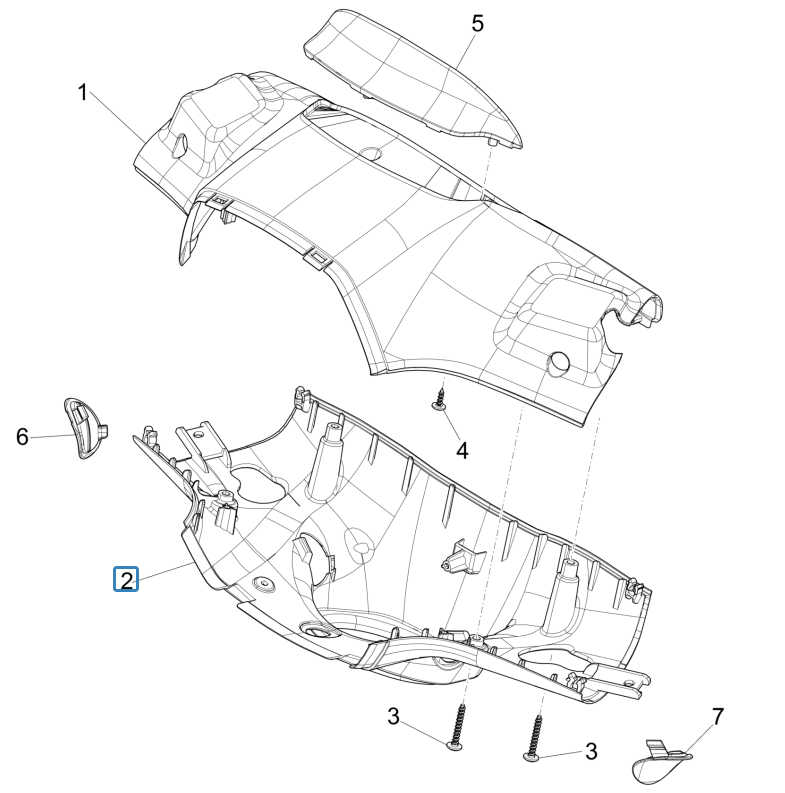 Cremagliera sterzo Vespa Sprint 4 tempi 3V (iniezione euro4 IGET) Arancio 890/A