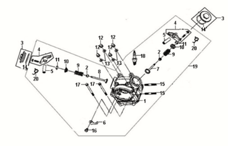 Testa cilindro Sym Fiddle III 50 E3