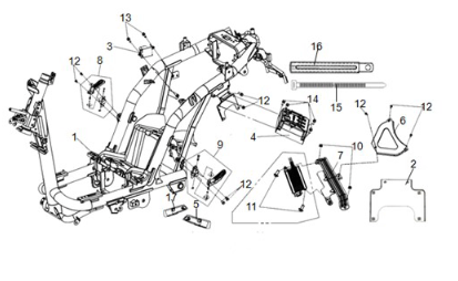Corpo telaio Sym E-Fiddle