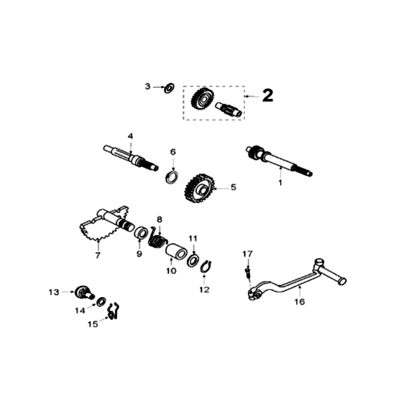 Denti - Kickstarter Peugeot V-Clic 50 4 tempi AC bianco