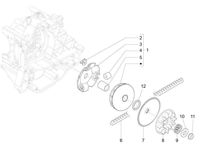 Variatore - Cinghia trapezoidale Vespa Primavera 50 4 tempi 4V
