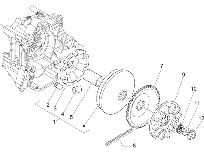 Variatore - cinghia trapezoidale Piaggio Liberty 4 tempi