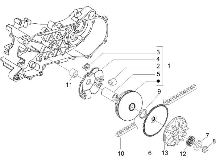 Variatore - Cinghia trapezoidale Vespa Primavera 50 2 tempi AC