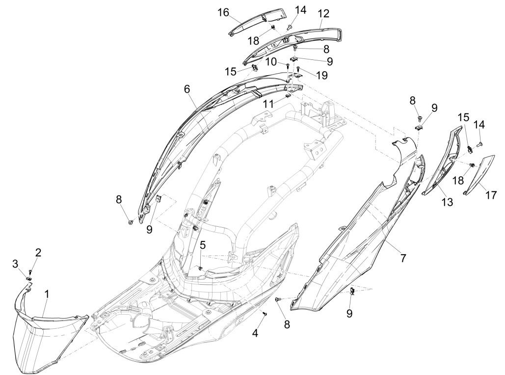 Parabrezza per moto - Spoiler Piaggio Liberty 125 IGET 3V ABS Euro 5