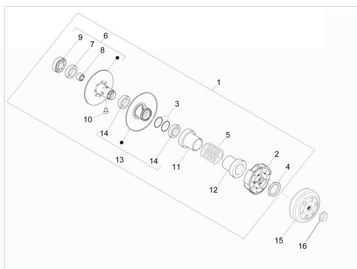 Frizione - Scatola frizione Vespa Primavera 50 4 tempi 4V