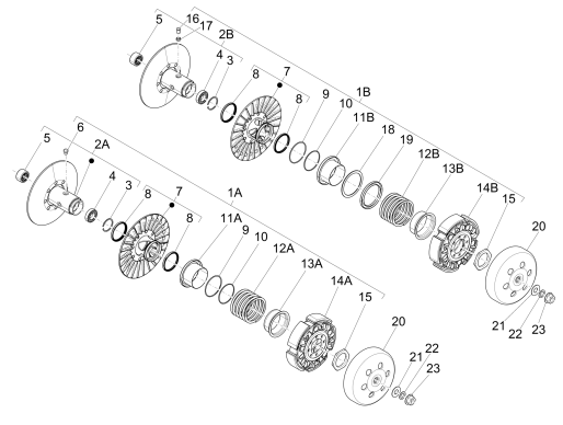 Frizione Piaggio MP3 500 LT Sport 2014-2016